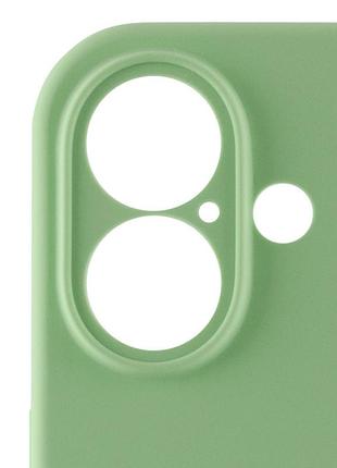 Чехол silicone case full camera protective (aa) для apple iphone 16 plus (6.7") мятный / mint 4
