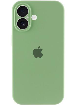 Чехол silicone case full camera protective (aa) для apple iphone 16 plus (6.7") мятный / mint 5