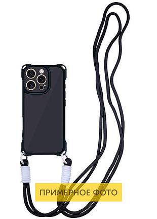 Чехол tpu crossbody with straps для apple iphone 16e (6.1") black