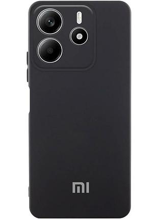 Чехол silicone cover lakshmi full camera (aa) with logo для xiaomi redmi note 14 4g (int. version) черный / black