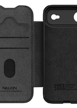Шкіряний чохол-книжка nillkin qin pro camshield для apple iphone 17 air (6.5") black