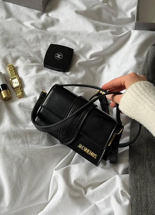 Jacquemus le bambino small handbag black/gold