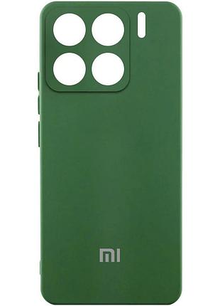 Чехол silicone cover lakshmi full camera (aa) with logo для xiaomi 15 pro зеленый / dark green