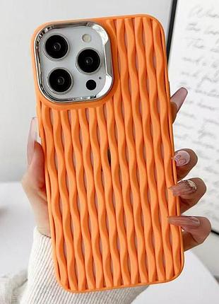Чохол tpu ribbio для apple iphone 15 pro (6.1") orange
