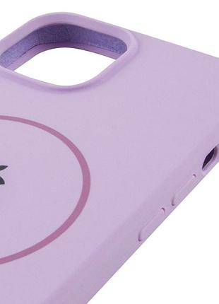 Чохол silicone case full protective (aa) with magsafe для apple iphone 15 plus (6.7") бузковий / lilac 3