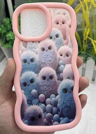 Чехол tpu cloudy pictures для apple iphone 14 pro (6.1") owls