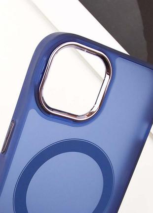 Чехол tpu+pc lily with magsafe для apple iphone 14 (6.1") deep navy 5