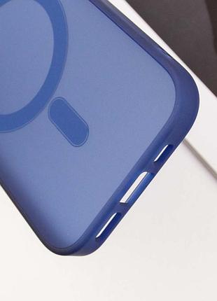Чехол tpu+pc lily with magsafe для apple iphone 14 (6.1") deep navy 8