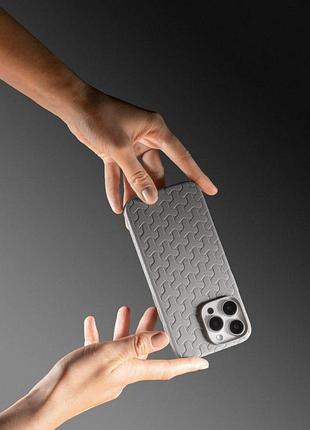 Чехол tpu weaving для apple iphone 15 (6.1") grey
