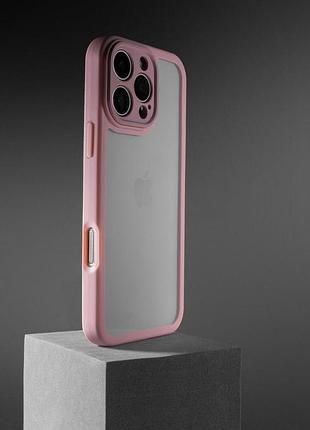 Tpu чехол transparent + colour 1,5mm для apple iphone 14 pro (6.1") pink