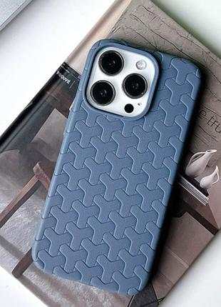 Чехол tpu weaving для apple iphone 15 pro max (6.7") blue