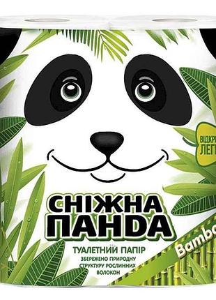 Туалетная бумага 4шт бамбук тм снежная панда
