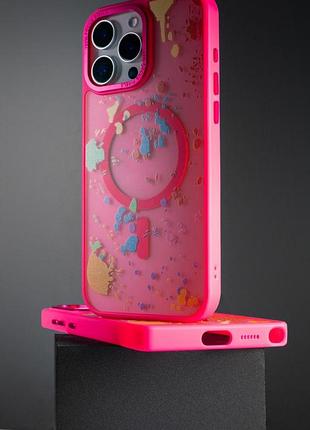 Чехол tpu+pc flush with magsafe для apple iphone 14 (6.1") barbie pink