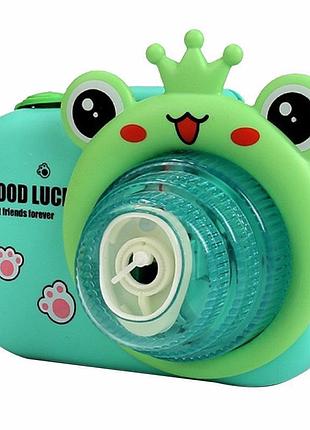 Фотокамера-генератор мыльных пузырей 9996 children's camera frog / green