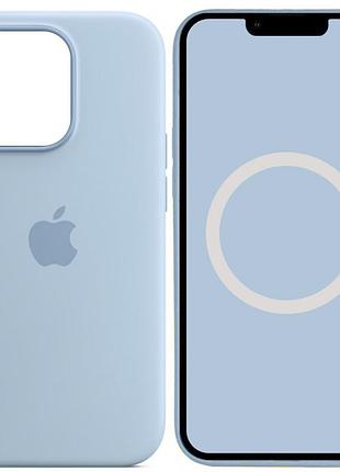 Чохол silicone case (aaa) with magsafe and animation для apple iphone 14 pro max (6.7") блакитний / sky