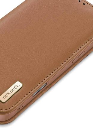 Чехол-книжка dux ducis hivo для apple iphone 17 pro max (6.9") brown