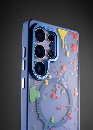 Чехол tpu+pc flush with magsafe для samsung galaxy s25 ultra dark blue