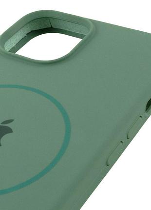 Чохол silicone case full protective (aa) with magsafe для apple iphone 14 plus (6.7") зелений / pine green 4
