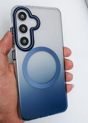 Чохол tpu+pc phantom with magsafe для samsung galaxy s25+ blue