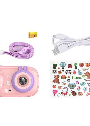Детская фотокамера hoco dv205 dual-camera pink
