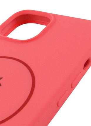 Чехол silicone case full protective (aa) with magsafe для apple iphone 14 plus (6.7") арбузный / watermelon red 4
