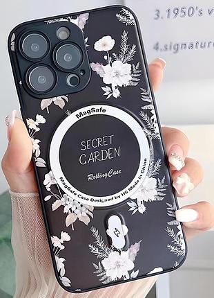 Tpu+pc чохол secret garden with magsafe для apple iphone 14 pro (6.1") black