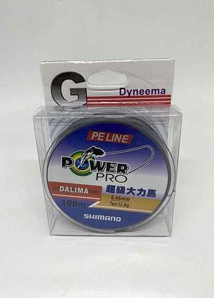 Шнур 0,45мм 32,2кг 100м серый sm-y-26-045 тм shimano powerpro
