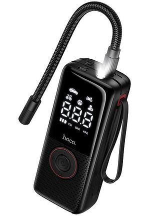 Автомобильный насос hoco zp18 enlighten smart air pump black
