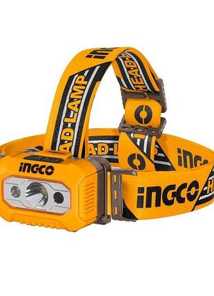 Налобный фонарь ipx4 200 лм ingco industrial