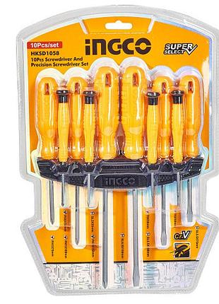 Отверточный набор, 10 шт. ingco super select
