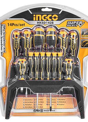 Отверточный набор, 14 шт. ingco super select