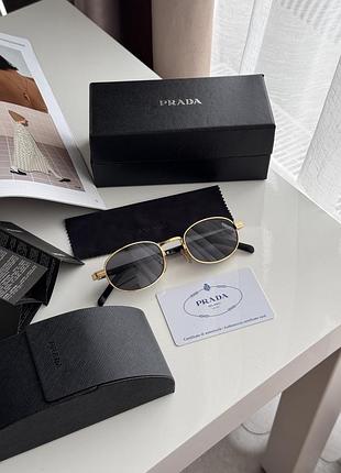 😎 prada black/gold pr b53s zvn-02c 52/21/145