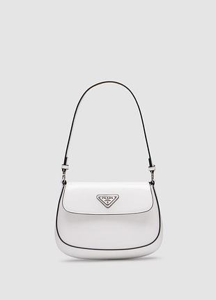 💎 prada cleo lacquered leather mini bag white