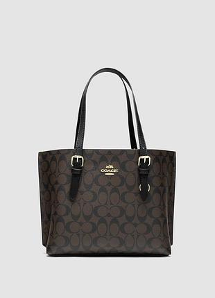 💎 coach mollie tote bag 25 in signature canvas brown