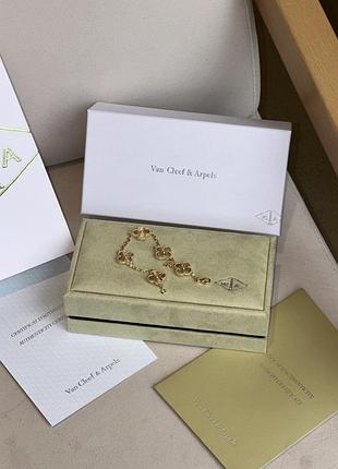 👑 van cleef & arpels bracelet vintage 5 motifs k18 yellow gold