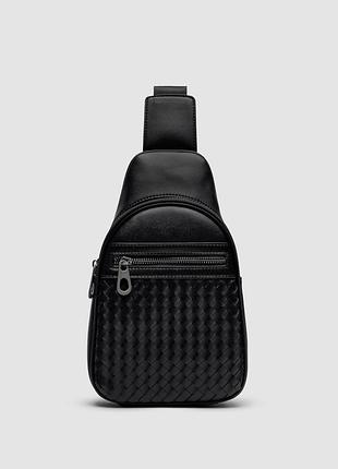 🦁 bottega venetta black leather bag