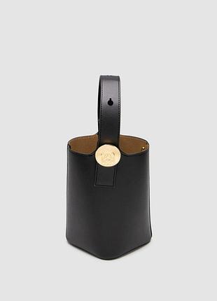 💎 loewe mini pebble bucket bag in smooth calfskin black