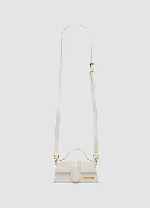 💎 jacquemus le bambino small handbag with adjustable crossbody white