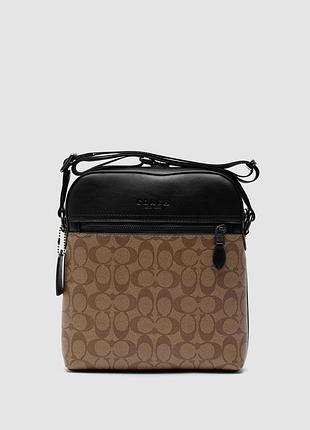 🦁 coach houston flight bag in signature canvas beige