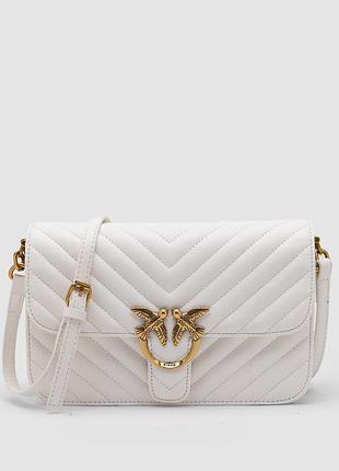 💎 pinko classic love bag bell simply white 24 х 15 х 7 см