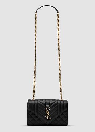 💎 saint laurent leather envelope chain bag