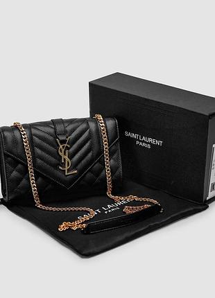 💎 saint laurent leather envelope chain bag 4