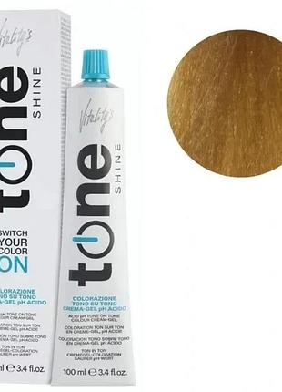 Тонирующая безамиачная гель-краска для волос tone shine vitality's 9/3 золотистый очень светлый блондин 100 мл