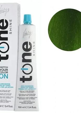 Тонирующая безаммиачная гель-краска для волос tone shine vitality's green - зеленый 100 мл