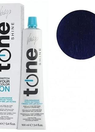 Тонирующая безаммиачная гель-краска для волос tone shine vitality's blue - синий 100 мл