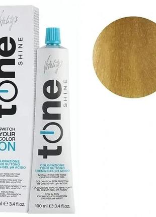 Тонирующая безаммиачная гель-краска для волос tone shine vitality's 10/3 золотистый ультра блондин 100 мл