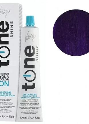 Тонирующая безаммиачная гель-краска для волос tone shine vitality's violet - фиолетовый 100 мл