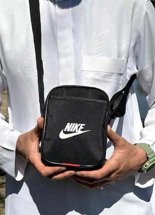 Борсетка черная nike сумка через плечо спорт найк маленькая 3