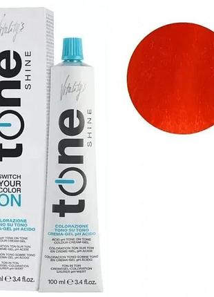 Тонувальна безамміачна гель-фарба для волосся tone shine vitality's orange - помаранчевий 100 мл