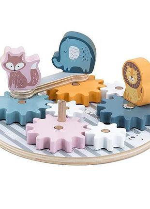 Деревянный игровой набор viga toys polarb шестеренки со зверушками (44006)